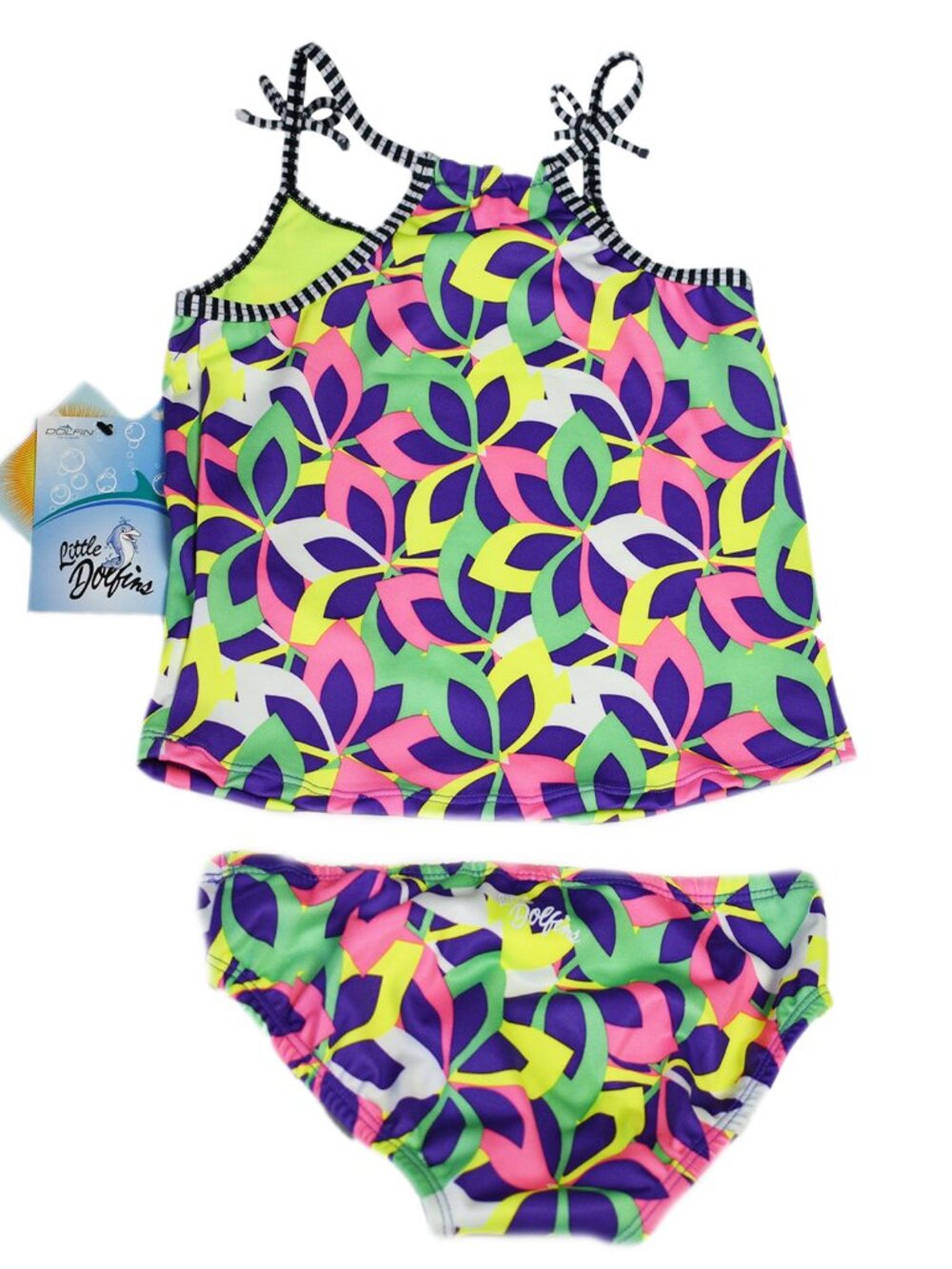 Little Dolfins Girls Whimsy Bikini 2-Piece Swimsuit UPF 50+ Size 6X - Picture 4 of 4